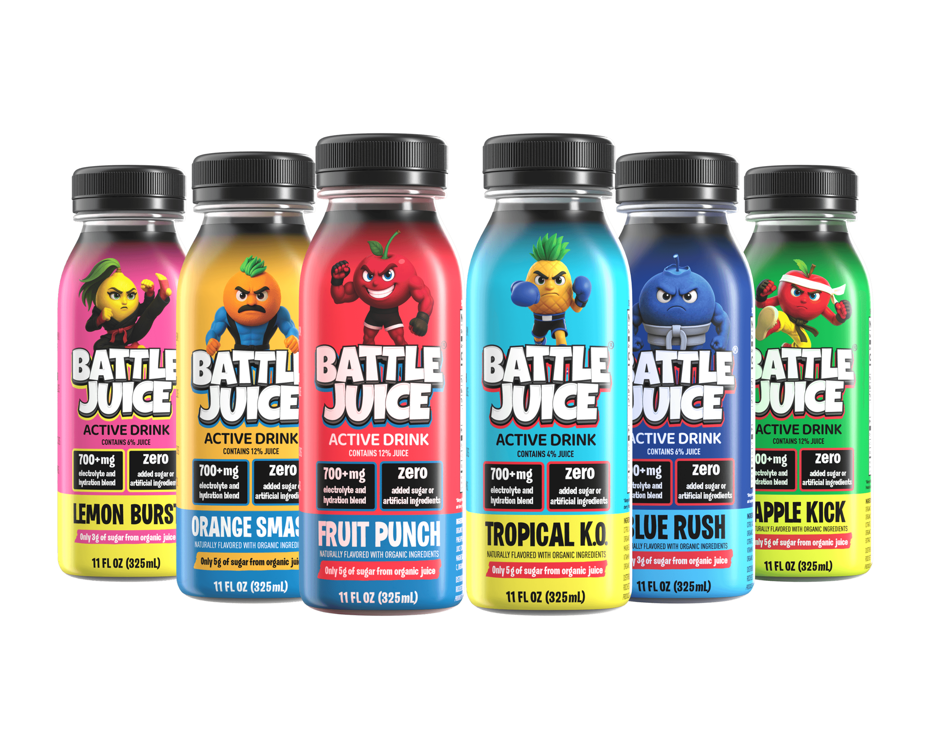 Battle Juice variety pack — all six flavors